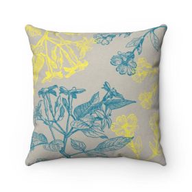 Blooming Floral Double Sided Faux Suede Cushion - 4 Sizes (size: 18" x 18")