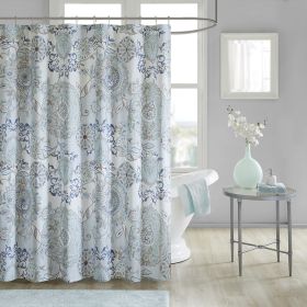 Printed Cotton Shower Curtain (Color: as Pic)