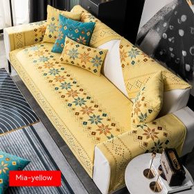 Bohemian Sofa Cushion Four Seasons Universal Chenille Non-slip Cover (Option: Yellow-70 √ó 120)