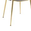 COOLMORE Accent Chairs Set of 2, Velvet Side Chairs with Gold Legs, Mid-Century Upholstered Dining Chairs for Living Room, Kitchen, Bedroom, Beauty Ro